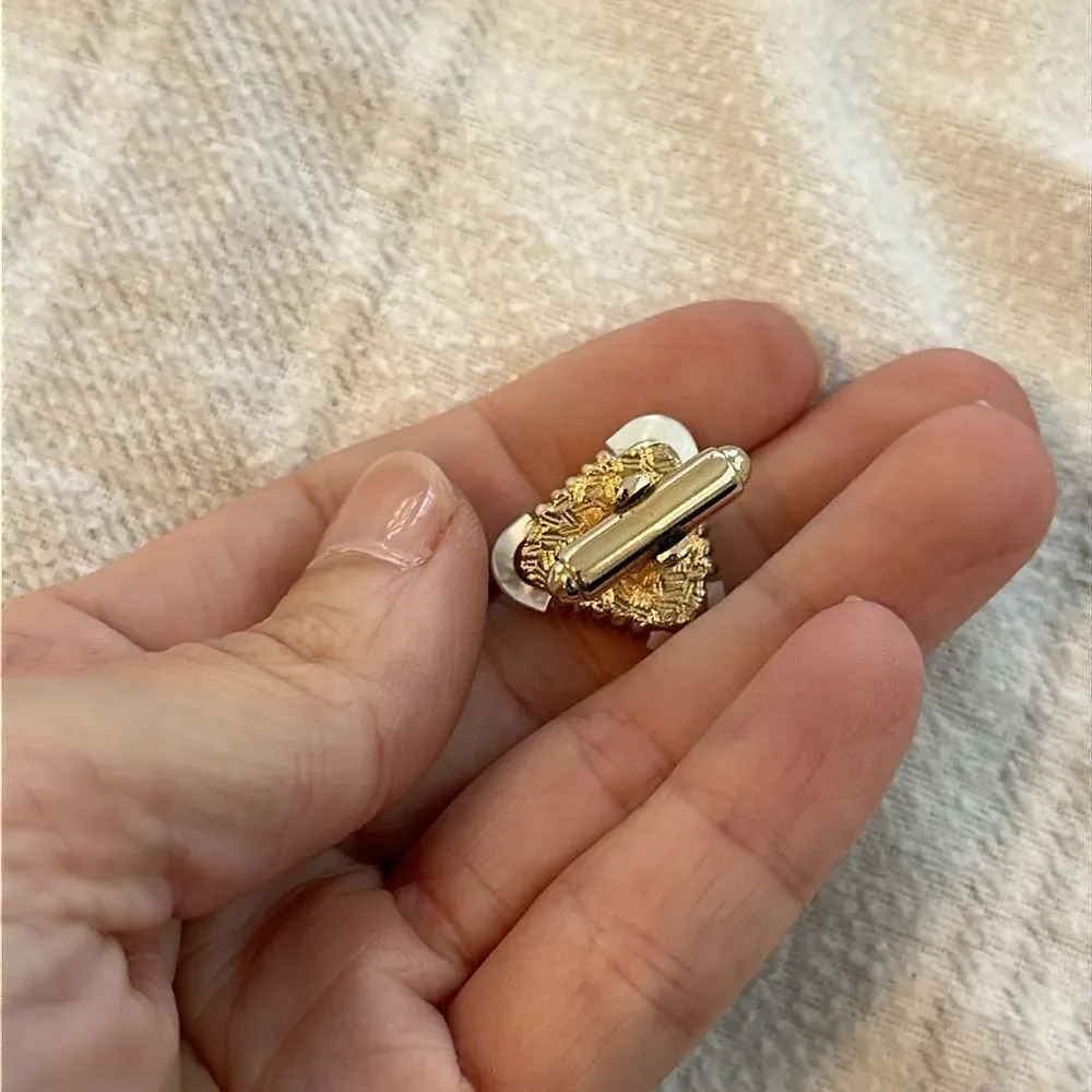 Vintage Opal and gold tone Cufflinks